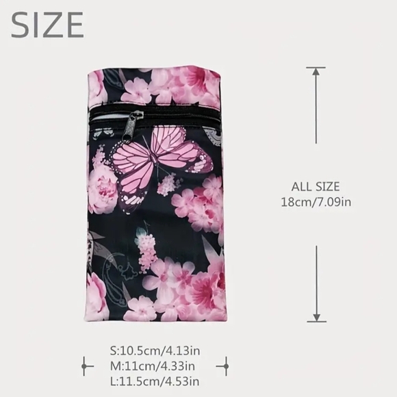 2/$30 Y2K Floral Barbiecore Pink Butterfly Wearable Running Pouch Preppy(#0136) - Picture 7 of 8